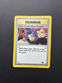 Pokemon Card Team Rocket Set Holo Here Comes Team Rocket 15/82 WOTC - Image 1