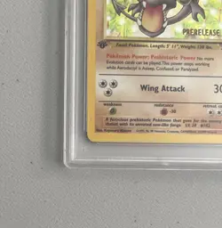 Aerodactyl 1st Edition RARE Prerelease POKEMON Card PSA 7 NM FOSSIL Holo 1/62 - Image 4