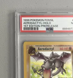 Aerodactyl 1st Edition RARE Prerelease POKEMON Card PSA 7 NM FOSSIL Holo 1/62 - Image 5