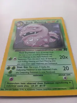 Pokemon TCG Dark Weezing Holo Card 14/82 Team Rocket WOTC Rare - Image 2
