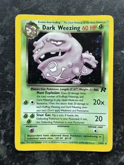 Dark Weezing 14/82 Holo Rare - Team Rocket Pokemon Card TCG WOTC NM/LP - Image 1