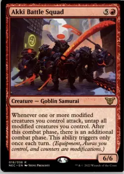 Akki Battle Squad R Commander: Kamigawa: Neon Dynasty 18 NM - Image 1