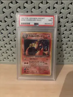 Dark Charizard Holo Rocket Japanese #6 1997 Vintage PSA 9 Mint Pokemon Card - Image 1