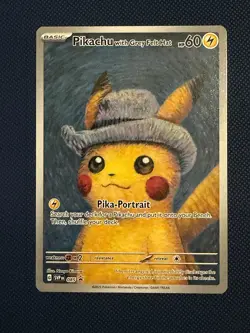Pikachu With Grey Felt Hat SVP EN 085 Van Gogh Pokemon Promo - Image 1