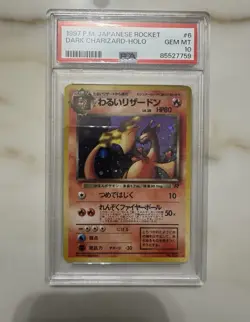 Pokemon Dark Charizard Psa 10 Jap ROG 6 Rocket 1997 - Image 1