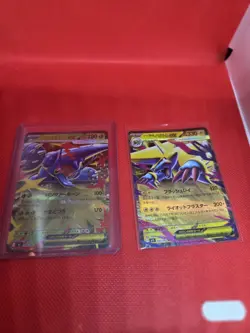 Pokemon Cards Japanese Mega EX Lot - M Heracross EX & M Manectric EX RR Holo - Image 1