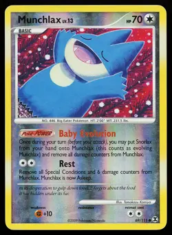Munchlax 69/111 Common Reverse Holo Rising Rivals Pokemon Card - Image 1