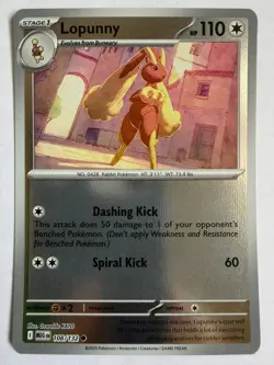Pokemon TCG MEG Mega Evolution 108/132 Lopunny Reverse Holo - Image 1