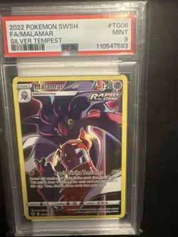 2022 Pokemon SWSH Silver Tempest Malamar #TG06 Full Art Trainer Gallery PSA 9 - Image 2