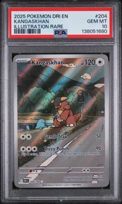 2025 POKEMON DRI EN-DESTINED RIVALS ILLUSTRATION RARE #204 KANGASKHAN PSA 10 - Image 1