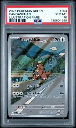 2025 POKEMON DRI EN-DESTINED RIVALS ILLUSTRATION RARE #204 KANGASKHAN PSA 10 - Image 1
