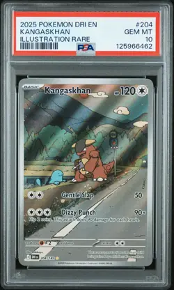 2025 POKEMON DRI EN-DESTINED RIVALS ILLUSTRATION RARE #204 KANGASKHAN PSA 10 - Image 1