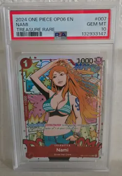 2024 ONE PIECE NAMI OP06-WINGS OF THE CAPTAIN TREASURE RARE #007 PSA 10 - Image 1