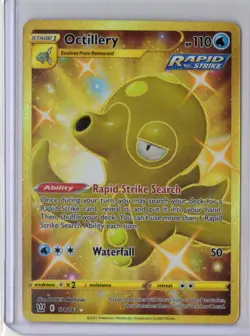 Pokemon TCG Octillery 178/163 Gold Secret Rare Battle Styles NM - Image 1