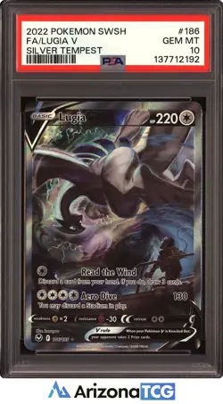 Pokemon 2022 Lugia V 186/195 Alt Art Silver Tempest GEM MINT PSA 10 - Image 1