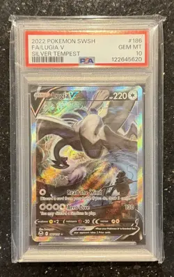 Pokemon 2022 Lugia V 186/195 Alt Art Silver Tempest GEM MINT PSA 10 - Image 1