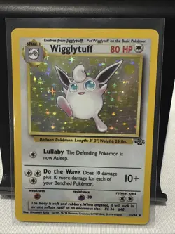Pokemon TCG Wigglytuff Holo Unlimited Rare Card Jungle Base Set 16/64 LP - Image 1