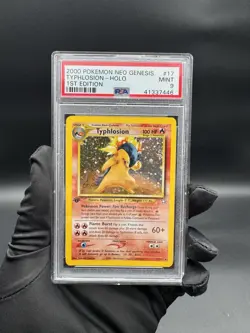 2000 POKEMON NEO GENESIS TYPHLOSION HOLO 1ST EDITION #17 PSA MINT 9 - Image 1