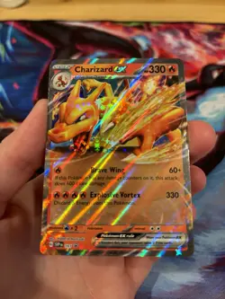 Pokemon TCG Charizard EX SVP 161 Black Star Promo Card NM Condition - Image 2