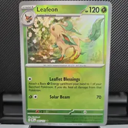 Leafeon (Master Ball Pattern) 005/131 Sv: Prismatic Evolutions Holo Pokemon TCG - Image 1