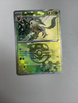 Leafeon (Master Ball Pattern) 005/131 Sv: Prismatic Evolutions Holo Pokemon TCG - Image 1