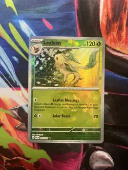 Leafeon (Master Ball Pattern) 005/131 Sv: Prismatic Evolutions Holo Pokemon TCG - Image 1