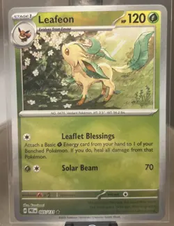 Leafeon (Master Ball Pattern) 005/131 Sv: Prismatic Evolutions Holo Pokemon TCG - Image 1
