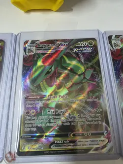 x3 2021 Pokemon Rayquaza VMAX Evolving Skies Rare Holo #111/203 Near Mint - Image 2