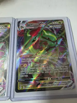 x3 2021 Pokemon Rayquaza VMAX Evolving Skies Rare Holo #111/203 Near Mint - Image 3