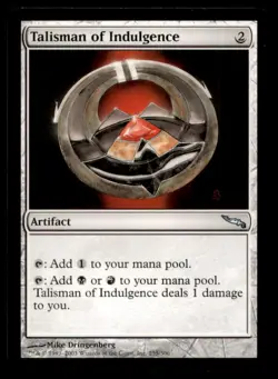 Talisman of Indulgence LP Light Play Mirrodin MTG [5588] - Image 1
