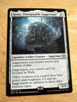 Graaz, Unstoppable Juggernaut 229/271 Non Foil Rare All Will Be One MTG NM - Image 1