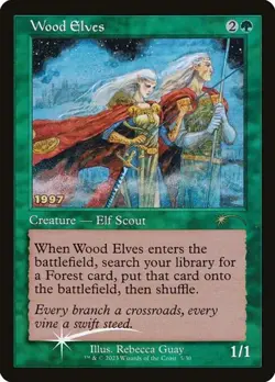 Wood Elves - Foil Retro Frame Promo 30th Anniversary NM MTG - Image 1