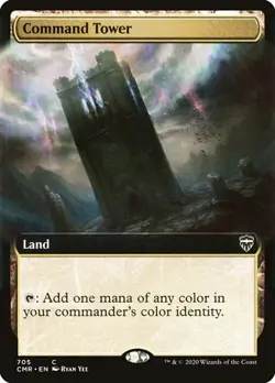 Command Tower - Foil Extended Art CMR NM MTG - Image 1