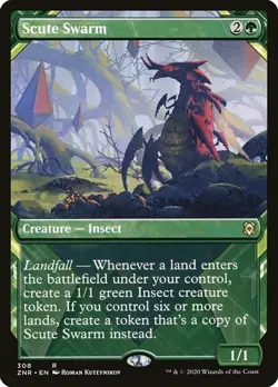 Scute Swarm - Foil Showcase ZNR NM MTG - Image 1