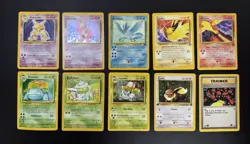 Vintage Pokemon Cards Rare Holo Lot 10 WOTC Era Base Set, Rocket, Promo MP/Used - Image 1