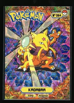 KADABRA #064 - Card Tops Pokedex Database - Pokemon *GOLD HOLO FOIL DESIGN* - Image 1