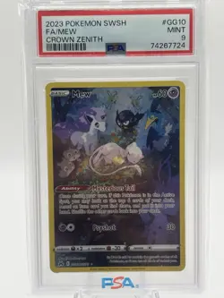 Pokemon 2023 Mew GG10/GG70 Crown Zenith Galarian Gallery Holo Ultra Rare PSA 9 - Image 1