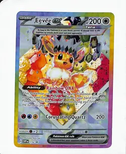 Pokemon TCG Prismatic Evolutions Eevee EX 174 Black Star Promo Card #174 - Image 1