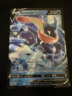 Pokemon Greninja V 073/264 Swsh08: Fusion Strike Holo Near Mint NM - Image 1