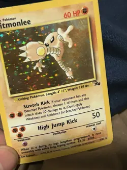 Vintage Pokemon Tcg Hitmonlee Holo 7/62 Fossil - Image 2