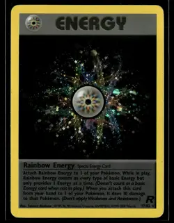 Rainbow Energy 17/82 Team Rocket Rare Holo Pokemon - Image 1