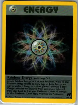 Rainbow Energy 17/82 Holo Team Rocket - Pokemon Card - MP - Image 1