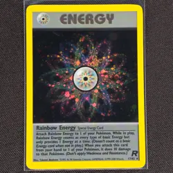 Rainbow Energy - 17/82 - Holo Rare - Team Rocket - Pokemon Card - LP - Image 1