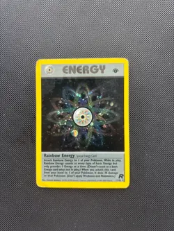 Pokemon Card Team Rocket 1st Edition Rainbow Energy 17/82 HOLO WOTC - Image 1