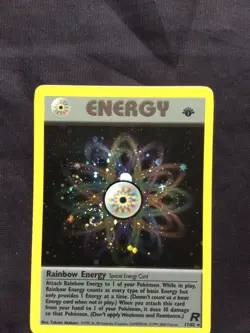 Pokemon Cards: Team Rocket 1st Edition Rare Holo: Rainbow Energy 17/82 - Image 2