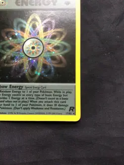 Pokemon Cards: Team Rocket 1st Edition Rare Holo: Rainbow Energy 17/82 - Image 5