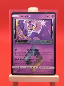 Lunala Prism Star 62/156 Ultra Prism Ultra Rare Holo Pokemon Card * New * - Image 2