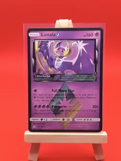 Lunala Prism Star 62/156 Ultra Prism Ultra Rare Holo Pokemon Card * New * - Image 3