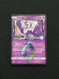 Lunala 62/156 Prism Star Holo Rare Pokemon TCG Ultra Prism Mint Save Deal - Image 1