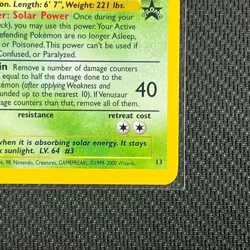 Venusaur 13/53 WoTC Promo Pokemon Card English Holo 2000 Trading Card Game CCG - Image 5